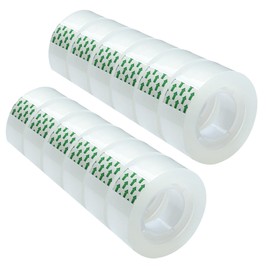 Minghaoda 12 Rolls Clear Tape Refills Roll Transparent Tape Refill Rolls for Office, Home, School, 3/4-Inch x 1000 inch