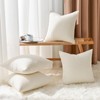 Topfinel 4 Packs Cream White Decorative Throw Pillow Covers 20x20