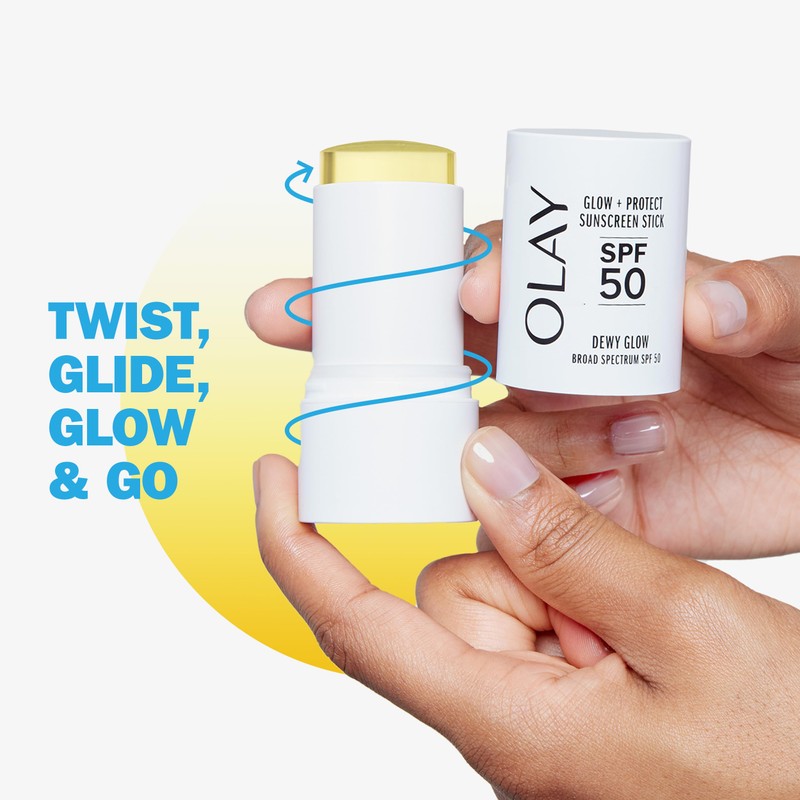 Olay Glow & Protect SPF 50 Face Sunscreen Stick, Fragrance