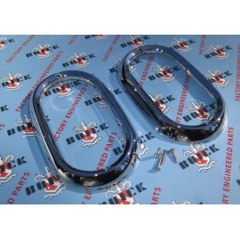 CARS 1950-1952 Buick Chrome Tail Lamp Bezels Kit | OEM #5940753. Special Super Roady