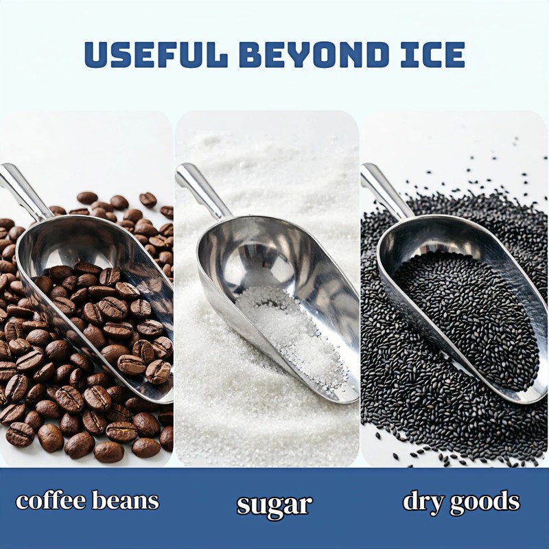 38oz Ice Cube Endurance Scoop, Cast Aluminum Shovel, Kitchen Utility