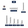 #6 x 1" Sheet Metal Screws 100Pcs 410 Stainless Steel