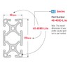 8020, 40-4080, 40 Series 40mm x 80mm 40x80 T-Slotted Aluminum