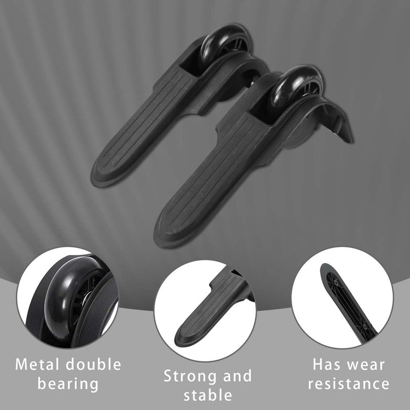 LNGJIN 2 Pairs of Hard Shell Suitcase Wheels, Suitcase Wheels