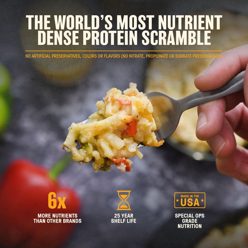 Homestyle Scramble Eggs High Protein Meal (10 Servings) Freeze Dried