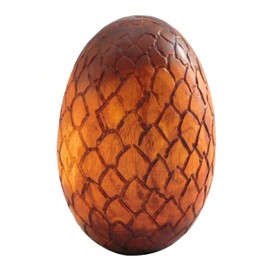 Brave Wings Hand Carved Wooden ~ Dragon Egg 16cm High ~ Ornament Sculpture Figurine Statue Unique Table Decoration Home Decor ~ 4771