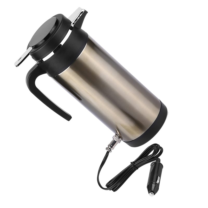 Stainless Steel Electric Car Kettle Travel Thermoses Heating Water Bottle