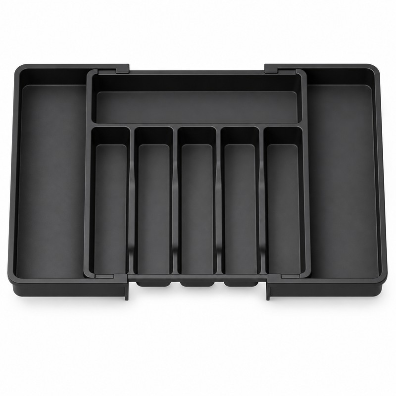 Adjustable Cutlery Drawer Organizer for Kitchen Storage – Expandable 8-Compartment