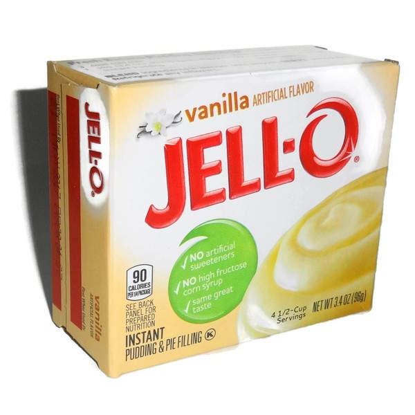 Jell-O Vanilla Instant Pudding & Pie Filling, 3.4 Ounce (96g), (5 Packs)