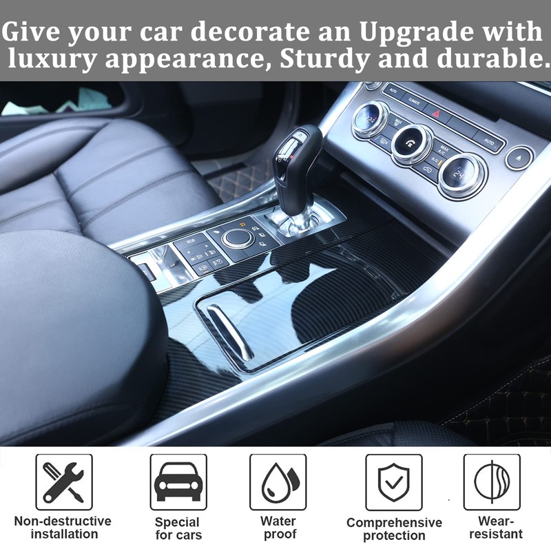 ABS Carbon Fiber Style Plastic Center Console Panel Cover Frame