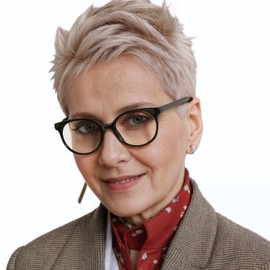 OCCI CHIARI Women Stylish Round Reading Glasses for Reader 00 100 125 150 175 200 225 250 275 300 350 400 500 600 (Black 100