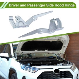 HOPESPANNER No.5341012550/5342012520 Hood Hinges for Toyota Corolla 2009-2013 4 Cyl 1.8L Silver Tone Front Driver and Passenger Side Front Bonnet Bracket 1 Pair