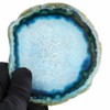 Shanxing Blue Agate Slice Geode Stone Coasters for Drinks and