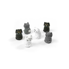 Trendform® Assorted Animal Style Office Magnets - Cats,Silver (1 set of 6)