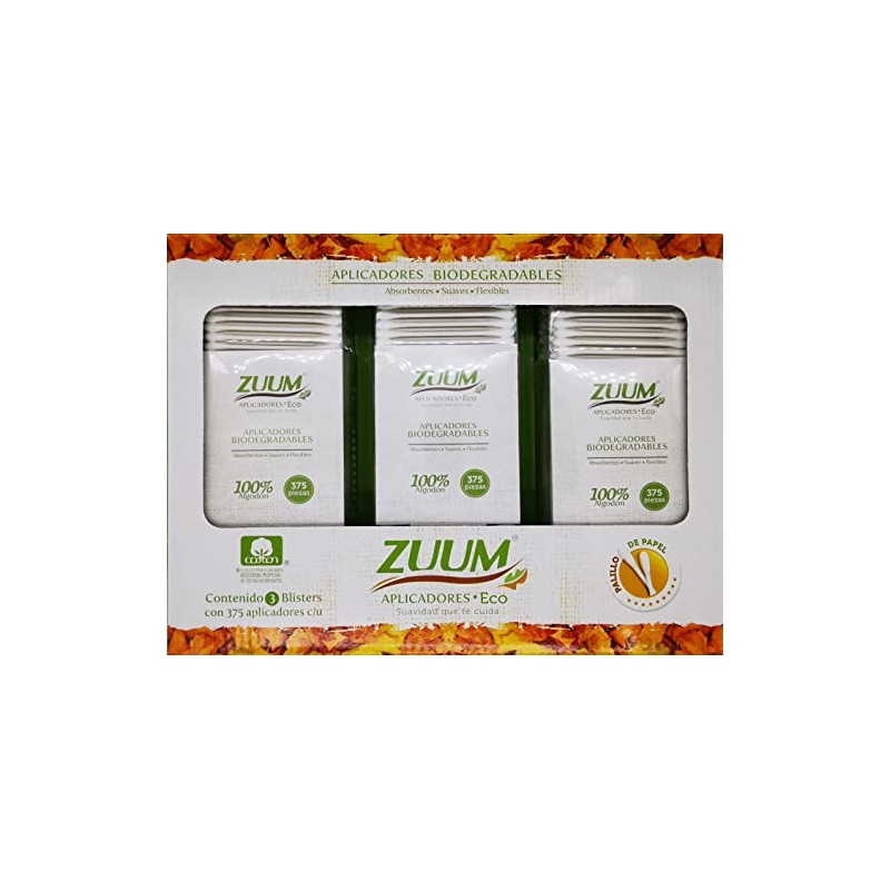 Set con 1125 Hisopos 100% de Algodon Biodegradables