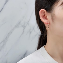 Philip Jones Rose Gold Plated Round Hoop Earrings