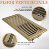 4" x 12" Floor Register Cover - Heavy Duty Steel