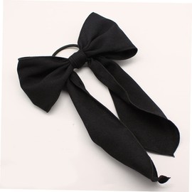 WOONEKY 2pcs Black Bowknot Hair Scrunchies Creative Fabric Hair Ties for Women and Girls Stylish Ponytail Holders for Everyday Use