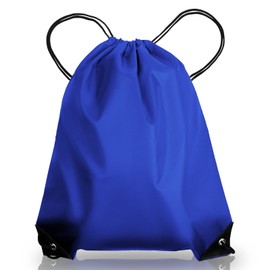AKHTART Drawstring Bags, Unisex Swimming Bag, Large PE Bag, Sports Backpack, Waterproof Gym Sack - Suitable for School/Beach/Holidays/Travel/Swimming and Various Activities (Blue)
