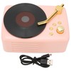 Bluetooth Speaker Stereo USB Charging Retro Turntable Design Portable Mini