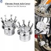 Chrome Motorcycle King Crown Front Axle Nut Cover For Harley