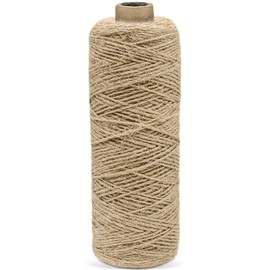 EOPUOZS 200 m Jute Twine, 1 mm Brown Jute Cord, Jute Yarn for Gift Wrapping, Wedding Decoration, Packaging Material, Christmas Knitting, Macrame Decoration, Floristry