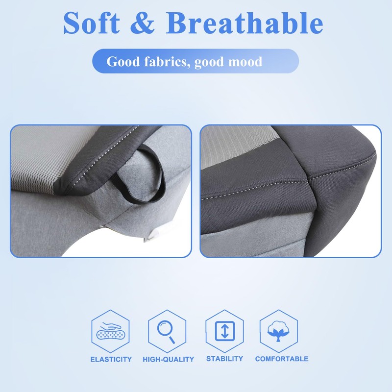 NLQR Driver Side Bottom Replacement Seat Cover Cloth Dark Flint