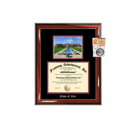 Diploma Frame Big University of Indianapolis Graduation Gift Case Embossed Picture Frames Engraving Degree Graduate Bachelor Masters MBA PHD Doctorate School