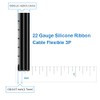 BNTECHGO 22 Gauge Silicone Ribbon Cable Flexible 3P Black 10