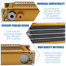 PowerMotor Motorcycle Engine Oil Cooler,Universal Engine Oil Cooling Kit for ATV Pit Bike Motorbike,Dirt Bike Oil Cooler Cooling Engine Radiator Kit Universal for 70cc 110cc 125cc 140cc Motorcycle