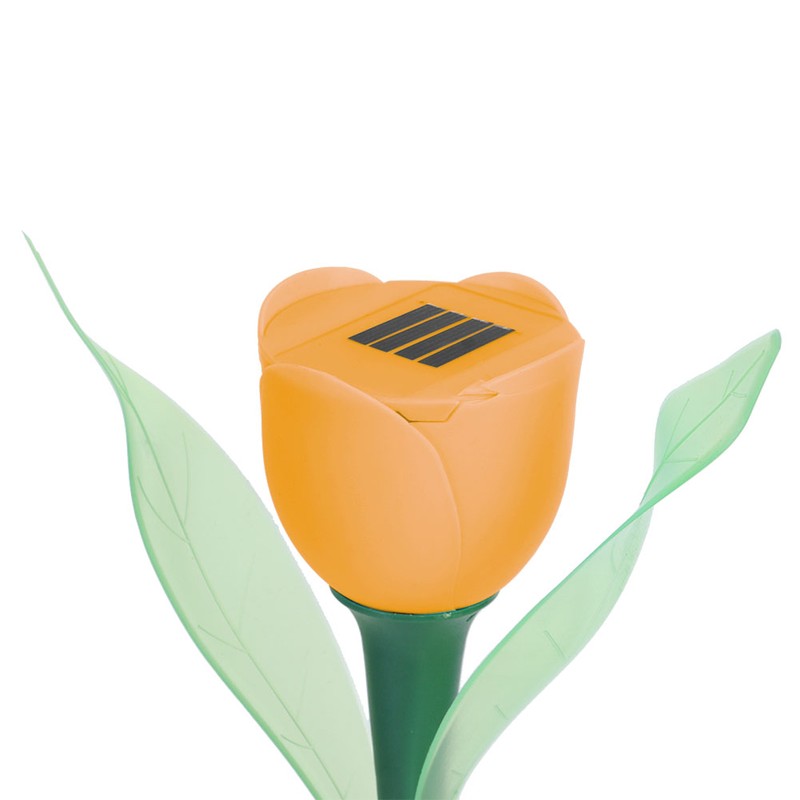 4Pcs Outdoor Solar Power Tulip LED Flower Light Waterproof Garden