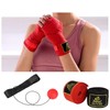Boxing Hand Wraps & Reaction Ball Set for Home Training Black 5ea