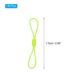 PATIKIL Zipper Pulls, 50 Pcs Replacement for Backpack Nylon Zipper Pulls Tab Zipper Tags Cord, Jackets, Purses, Handbags, Clothing, Light Green