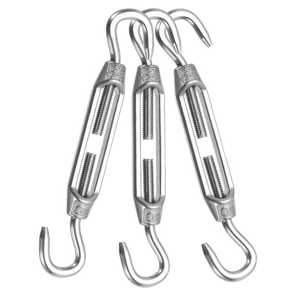 MECCANIXITY M4 Hook and Hook Turnbuckles for Cable Wire Rope