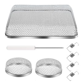 Inborntrait RV Vent Cover for Stainless Steel Mesh Furnace,8.5" x 5.8" x 1.5" & 1.4" x 2.8" x 1.4", Water Heater Vent-Cover RV Exhaust for RV/Campers/Trailers,3Pack