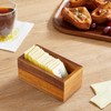 BWODYAY Sugar Packet Holder, Acacia Wood Sugar Caddy, Sugar Packet