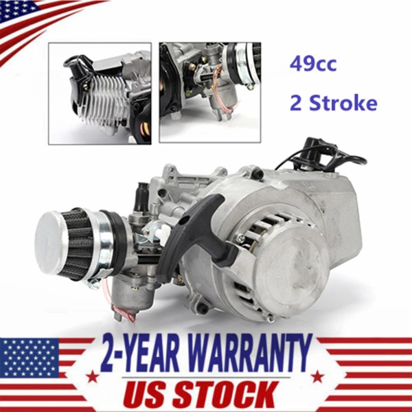 Unbranded 49cc 2-Stroke Pull Start Engine for Pocket Scooter, Mini