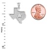 Fine Sterling Silver State Map of Texas and Lone Star