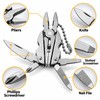 Stainless Steel Folding Multi-Tool Keychain with Pliers, Knife, Screwdrivers &