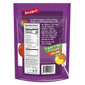 Koochikoo Sugar Free Organic Lollipop Pouch, Delicious Assorted Fruity Flavors, 24 CT (5.1 Oz, Pack - 4)