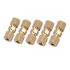 Bohaner 5Pcs 3/16"OD Tube Brass Brake Lines Compression Union Fitting