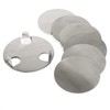 com-four® 7 Piece Coasters Set with Holder - Stainless Steel