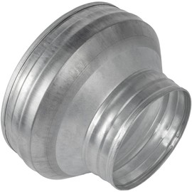 HVAC OV 8" to 5" Inch Round Duct Reducer - Male Fit Galvanized Steel Pipe Increaser - Coupling for Round Duct Ventilation Systems - Heating & Cooling HVAC - Vent Pipe Adapter, Duct Connector