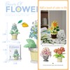 Jollcnoia Rose Flower Potted Bonsai Building Toys Blocks Particle Flower