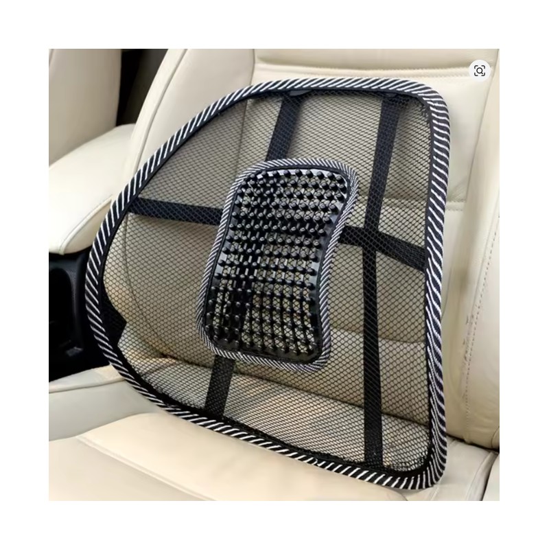 Mesh Lumbar Back Support with Massage Pad for Seated Comfort