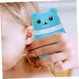 Minkissy 2pcs Powder Puff Container Bear Design Portable Powder Puff Box for Travel and Home Use Sponge and Easy One-hand Operation