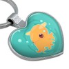 Cute Dumbo Octopus Keychain Heart Love Metal Key Chain Ring