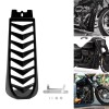 YHMTIVTU Chin Fairing Spoiler Lower Radiator Black Cover For Harley