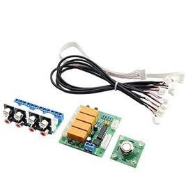 Relay 4-Way Audio Input Signal Selector Switching RCA Audio Input Selection Board of Button Switch for Amplifiers