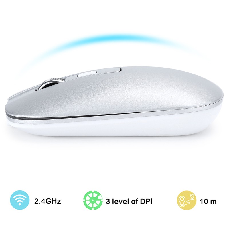 HXSJ Wireless Mouse DualMode Rechargeable for Bluetooth 5.1 Office Game